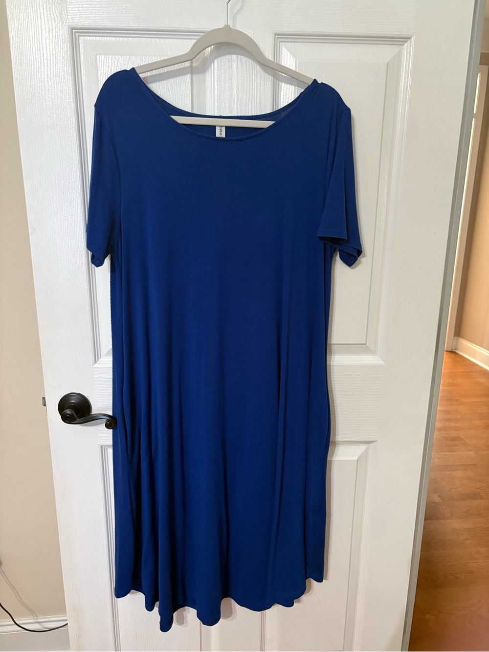 Blue Women's Swing Dress - Classic Short Sleeve